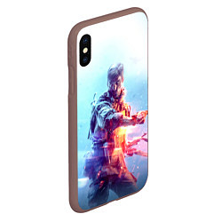 Чехол iPhone XS Max матовый Battlefield 5, цвет: 3D-коричневый — фото 2