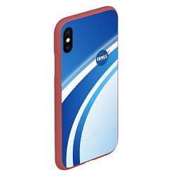 Чехол iPhone XS Max матовый NASA: Space Style, цвет: 3D-красный — фото 2