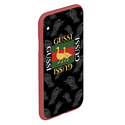 Чехол iPhone XS Max матовый GUSSI Style, цвет: 3D-красный — фото 2