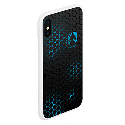 Чехол iPhone XS Max матовый Team Liquid: Carbon Style, цвет: 3D-белый — фото 2
