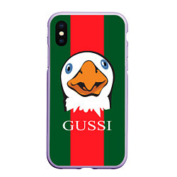 Чехол iPhone XS Max матовый GUSSI Beak, цвет: 3D-светло-сиреневый