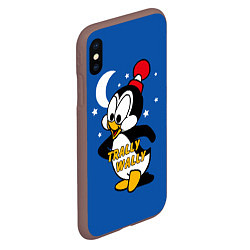 Чехол iPhone XS Max матовый Trally Wally, цвет: 3D-коричневый — фото 2