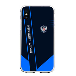 Чехол iPhone XS Max матовый Wrestling: Russia Style