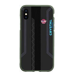 Чехол iPhone XS Max матовый Cyberpunk 2077: Crystal Jock, цвет: 3D-темно-зеленый