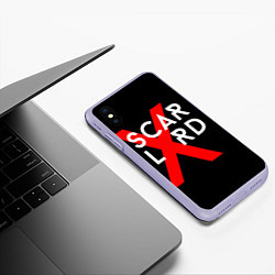 Чехол iPhone XS Max матовый Scarlxrd Logo, цвет: 3D-светло-сиреневый — фото 2