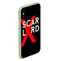 Чехол iPhone XS Max матовый Scarlxrd Logo, цвет: 3D-салатовый — фото 2