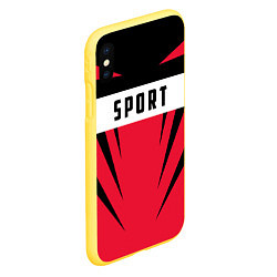 Чехол iPhone XS Max матовый Sport: Red Style, цвет: 3D-желтый — фото 2