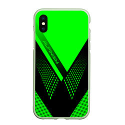 Чехол iPhone XS Max матовый Alpinism: Acid Green