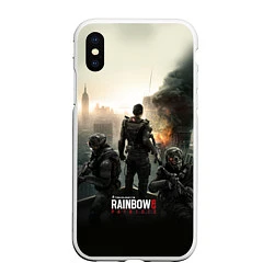 Чехол iPhone XS Max матовый Rainbow Six: Patriots, цвет: 3D-белый