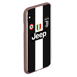 Чехол iPhone XS Max матовый FC Juventus 18-19, цвет: 3D-коричневый — фото 2