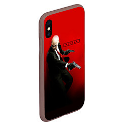 Чехол iPhone XS Max матовый Hitman: Red Agent, цвет: 3D-коричневый — фото 2
