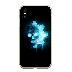 Чехол iPhone XS Max матовый Gears of War: Death Shadow, цвет: 3D-салатовый