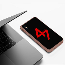 Чехол iPhone XS Max матовый Hitman: Agent 47, цвет: 3D-коричневый — фото 2