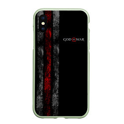 Чехол iPhone XS Max матовый God of War: Black Style, цвет: 3D-салатовый