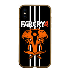 Чехол iPhone XS Max матовый Far Cry 4: Orange Elephant, цвет: 3D-коричневый