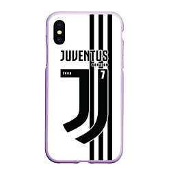 Чехол iPhone XS Max матовый Exclusive: Juve Ronaldo, цвет: 3D-сиреневый