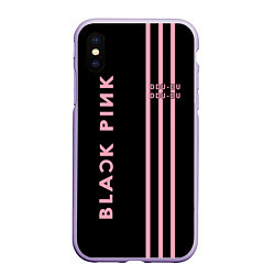 Чехол iPhone XS Max матовый Black Pink