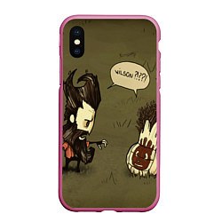 Чехол iPhone XS Max матовый Wilson outcast, цвет: 3D-малиновый