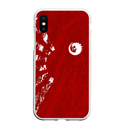 Чехол iPhone XS Max матовый Godzilla: Red Japan, цвет: 3D-белый