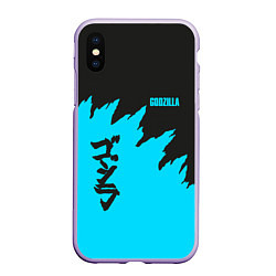 Чехол iPhone XS Max матовый GODZILLA, цвет: 3D-светло-сиреневый