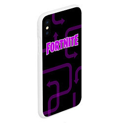 Чехол iPhone XS Max матовый Fortnite: Violet Edition, цвет: 3D-белый — фото 2