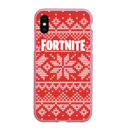 Чехол iPhone XS Max матовый Fortnite New Year