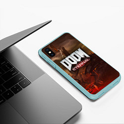 Чехол iPhone XS Max матовый DOOM: Eternal, цвет: 3D-мятный — фото 2