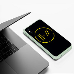 Чехол iPhone XS Max матовый Twenty One Pilots: Trench, цвет: 3D-салатовый — фото 2