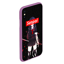 Чехол iPhone XS Max матовый Senpai Assassin, цвет: 3D-фиолетовый — фото 2