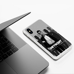 Чехол iPhone XS Max матовый Detroit: Become Human, цвет: 3D-белый — фото 2
