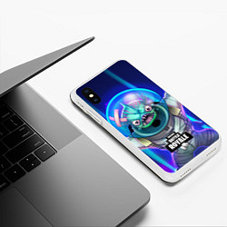 Чехол iPhone XS Max матовый Fortnite Murloc, цвет: 3D-белый — фото 2