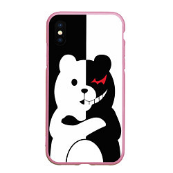 Чехол iPhone XS Max матовый Monokuma Drae, цвет: 3D-розовый