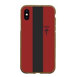 Чехол iPhone XS Max матовый FMA anime лого