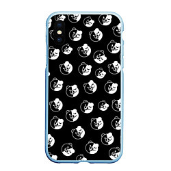 Чехол iPhone XS Max матовый MONOKUMA, цвет: 3D-голубой