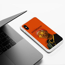 Чехол iPhone XS Max матовый XXXtentacion king, цвет: 3D-белый — фото 2