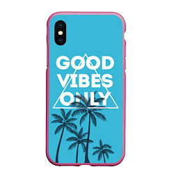 Чехол iPhone XS Max матовый Good vibes only