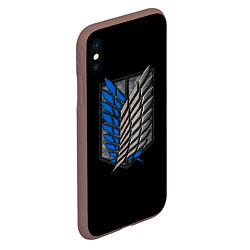 Чехол iPhone XS Max матовый Стальные крылья, цвет: 3D-коричневый — фото 2