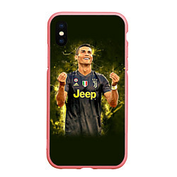 Чехол iPhone XS Max матовый Ronaldo: Juve Sport, цвет: 3D-баблгам