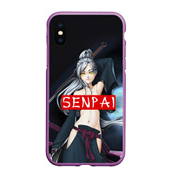Чехол iPhone XS Max матовый Senpai Goddess, цвет: 3D-фиолетовый