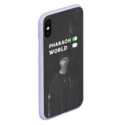 Чехол iPhone XS Max матовый Pharaon On, World Off, цвет: 3D-светло-сиреневый — фото 2