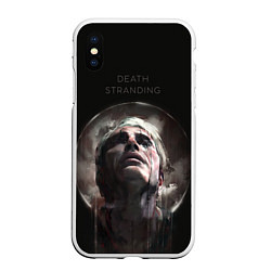 Чехол iPhone XS Max матовый Death Stranding: Mads Mikkelsen, цвет: 3D-белый