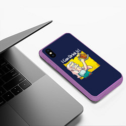 Чехол iPhone XS Max матовый I Can Drink It!, цвет: 3D-фиолетовый — фото 2