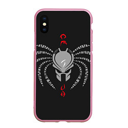 Чехол iPhone XS Max матовый Predator Spider, цвет: 3D-розовый