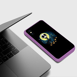 Чехол iPhone XS Max матовый The Nightmare Before Christmas, цвет: 3D-фиолетовый — фото 2