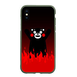 Чехол iPhone XS Max матовый Kumamon: Hell Flame