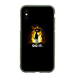 Чехол iPhone XS Max матовый Disenchantment: Do it, цвет: 3D-темно-зеленый