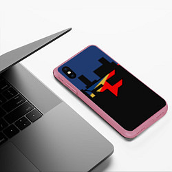 Чехол iPhone XS Max матовый FaZe Clan: Night City, цвет: 3D-малиновый — фото 2