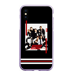Чехол iPhone XS Max матовый IKON Band, цвет: 3D-светло-сиреневый