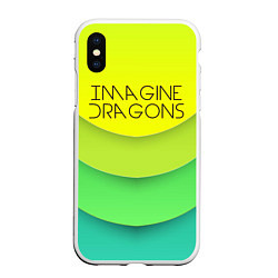 Чехол iPhone XS Max матовый Imagine Dragons: Lime Colour