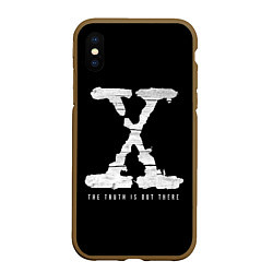 Чехол iPhone XS Max матовый The Truth Is Out There, цвет: 3D-коричневый